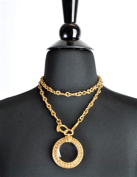 vintage chanel loupe necklace|Vintage Chanel Loupe Necklace .